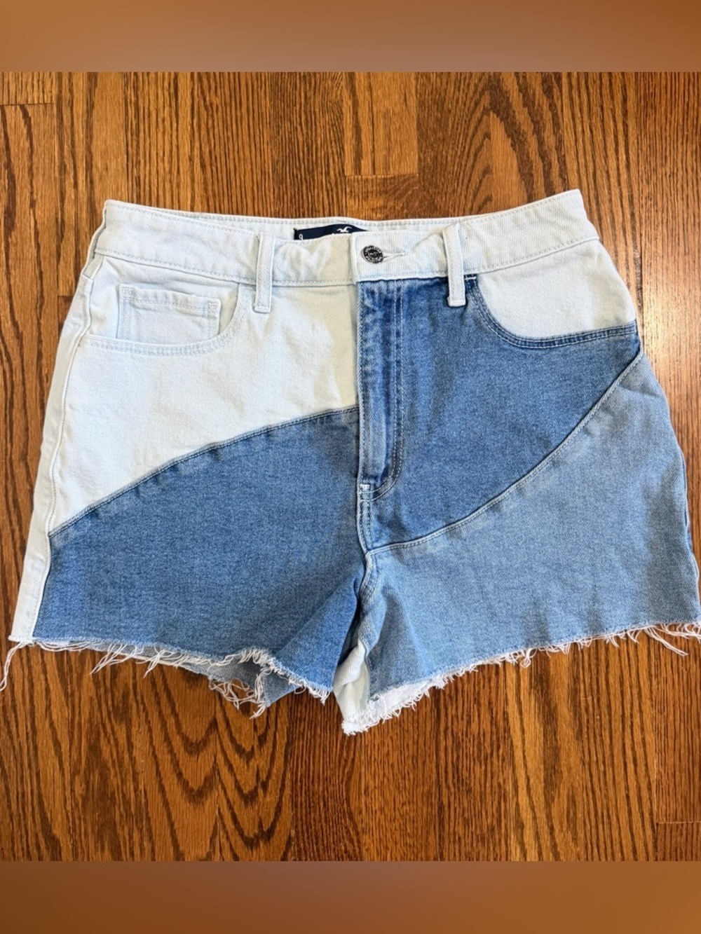 Hollister Ultra High Rise Mom Shorts Blue Denim Size 9